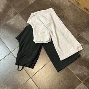 Two pairs, low rise, drawstring, bellbottoms, lounge pants
